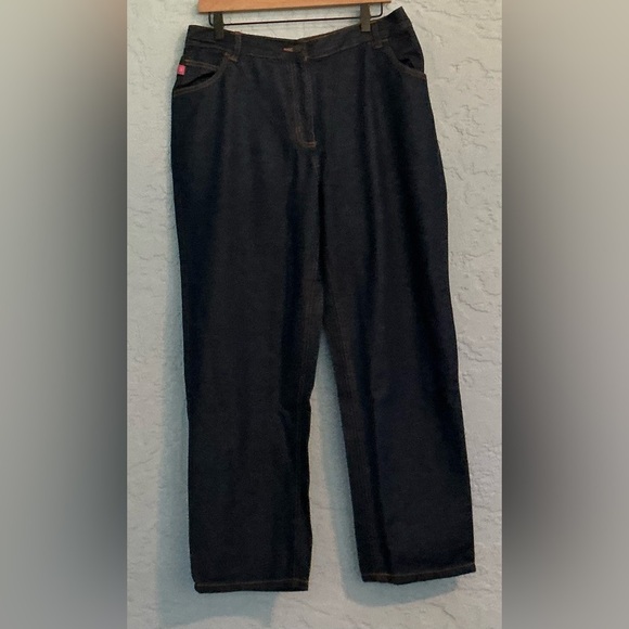 Woman Within Dark Blue Denim Jeans (NWOT) - Picture 1 of 8